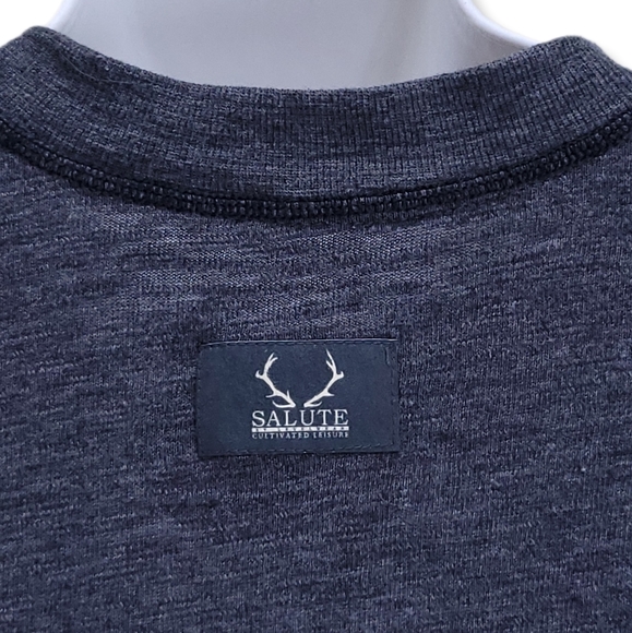 Salute by Levelwear Mens XXL Henley Shirt Gray Nebraska Cornhuskers Long Sleeve - Picture 4 of 7